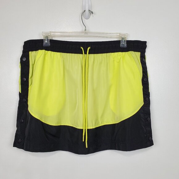 MTA Sport Black Neon Yellow Activewear Pull-On Skort With Pockets Size 2X - Picture 1 of 13